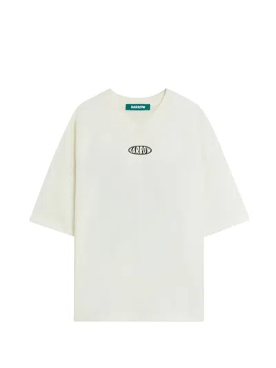 Barrow V-neck Graphic T-shirt In Yellow