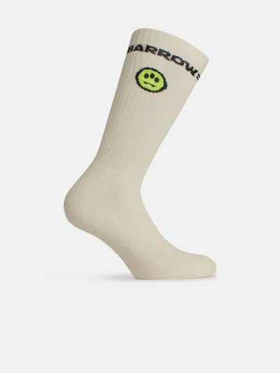 Barrow White Cotton Blend Socks