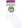 Barrow White Socks For Boy With Logo In Bianco