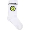 Barrow White Socks For Kids With Logo And Smiley In Bianco