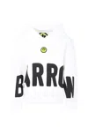 Barrow White Sweatshirt For Kids With Logo In White