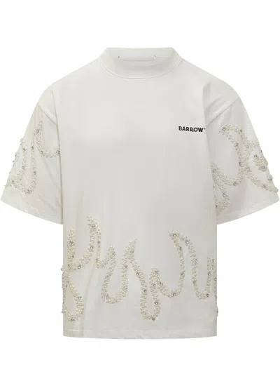 Barrow Round Neck Logo T-shirt In White