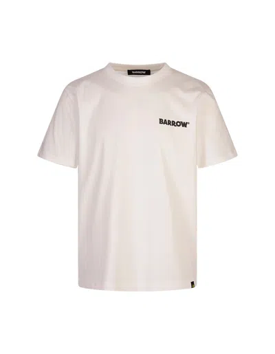 Barrow White T-shirt With Logo And Smile