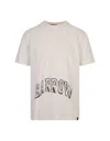 BARROW WHITE T-SHIRT WITH LOGO AND SMILE BASKETBALL