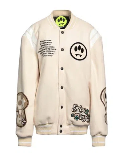 Barrow Woman Jacket Cream Size Xxl Polyester, Acrylic, Wool In White