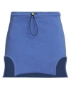 Barrow Woman Mini Skirt Bright Blue Size M Cotton