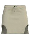 Barrow Woman Mini Skirt Sage Green Size M Cotton In Sage Green