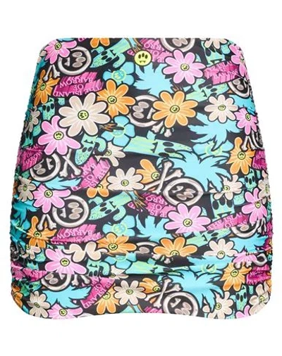 Barrow Woman Mini Skirt Sky Blue Size S Polyester, Elastane