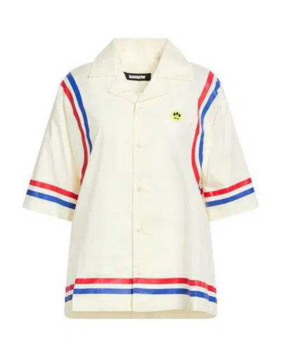 Barrow Woman Shirt Cream Size L Cotton In Multi