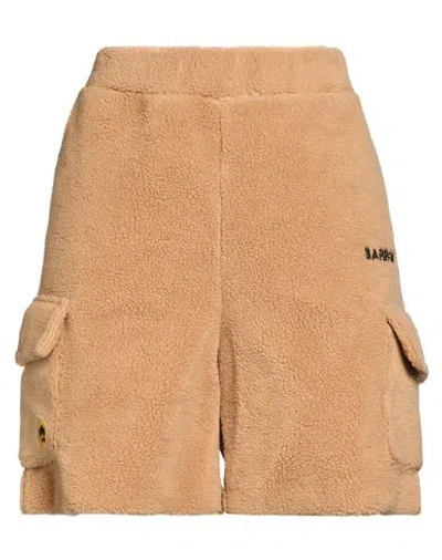 Barrow Woman Shorts & Bermuda Shorts Camel Size M Acrylic, Polyester In Beige