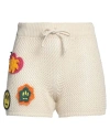 Barrow Woman Shorts & Bermuda Shorts Cream Size L Cotton In White