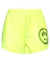 Barrow Woman Shorts & Bermuda Shorts Lime Green Size L Polyamide, Polyester In Green