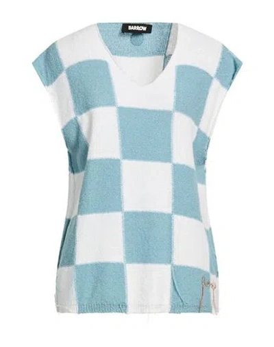 Barrow Woman Sweater Azure Size L Cotton, Polyamide In Blue