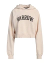Barrow Logo-print Cotton Hoodie In Beige