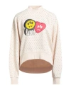 Barrow Woman Sweatshirt Cream Size M Cotton In Pink