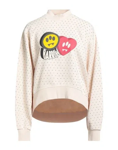 Barrow Woman Sweatshirt Cream Size M Cotton In Pink