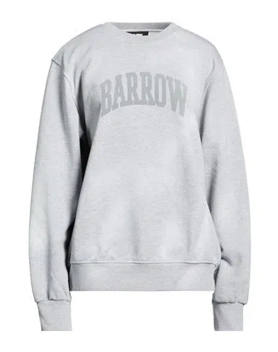 Barrow Woman Sweatshirt Grey Size L Cotton In Gray