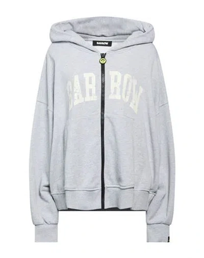 Barrow Woman Sweatshirt Light Grey Size Xs Cotton, Polyester In Gray