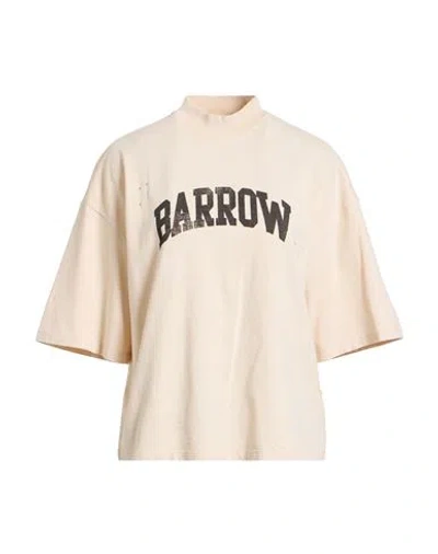 Barrow Woman T-shirt Beige Size L Cotton In Sand