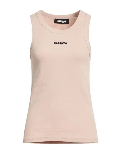 Barrow Woman Tank Top Blush Size L Cotton, Elastane In Neutral