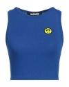 Barrow Rubberised-logo Tank Top In Blue