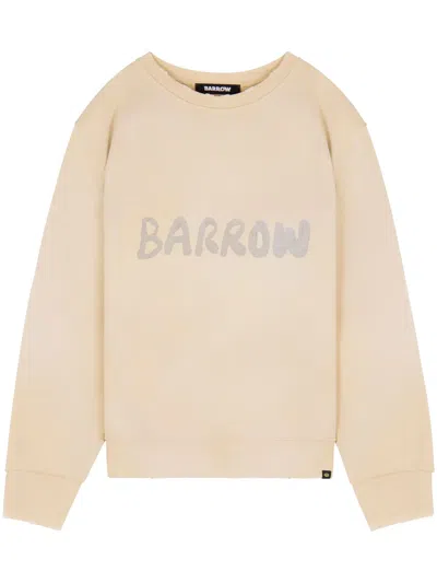 Barrow Women Nude Cotton Sweatshirt In Beige