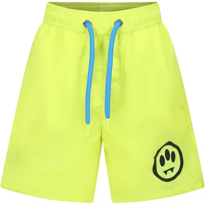 Barrow Kids' Yellow Swim Shorts For Boy With Smiley