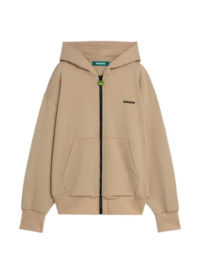 Barrow Zip Hooded Sweatshirt In Neutral