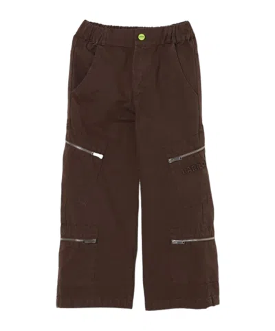 Barrow Kids' Zip-pocket Cargo Trousers In Brown