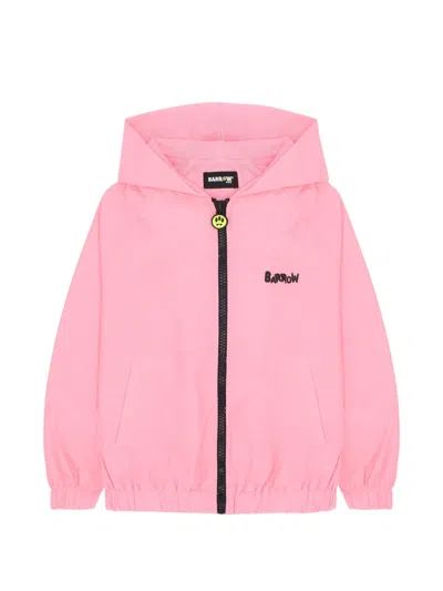 Barrow Kids' Zip-up Hooded Jacket In Pink
