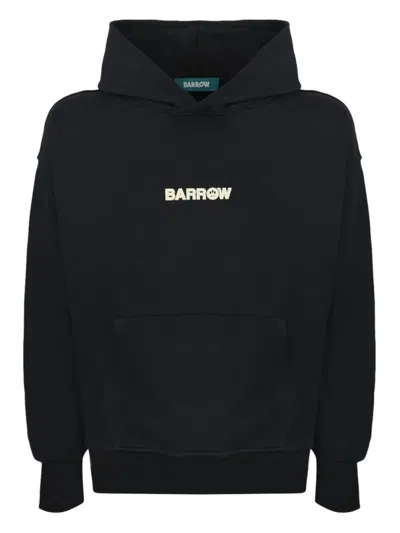 Barrow's Black Logo Embroidered Hoodie