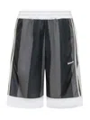 Barrow's Black Logo Shorts In Multi