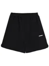 Barrow's Black Logo Shorts In Multi