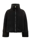 Barrow's Black Solid Mock Collar Jacket In Black