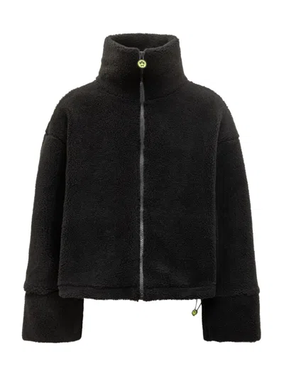 Barrow's Black Solid Mock Collar Jacket
