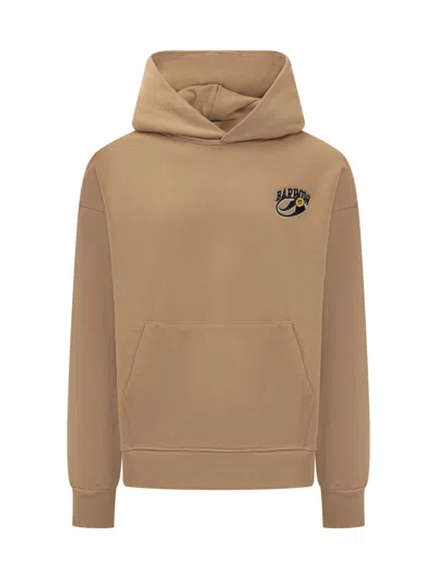 Barrow's Brown Logo Hood Sweatshirt