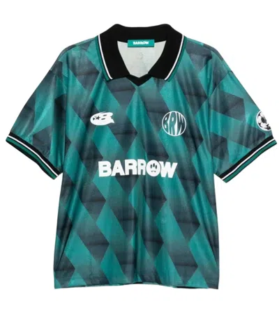 Barrow's Green Graphic Shirt Collar T-shirt
