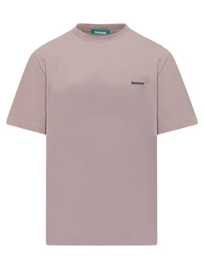 Barrow's Light Pink Logo T-shirt In Blue