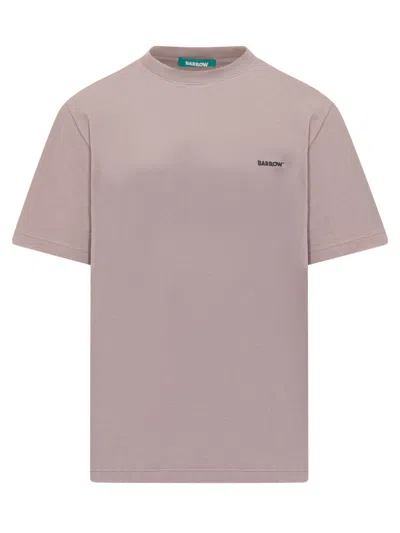Barrow's Light Pink Logo T-shirt In Animal Print