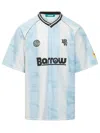 Barrow's Multicolor Logo V Neck T-shirt In Blue