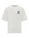 Barrow's Off White Crewneck Printed T-shirt In Off White