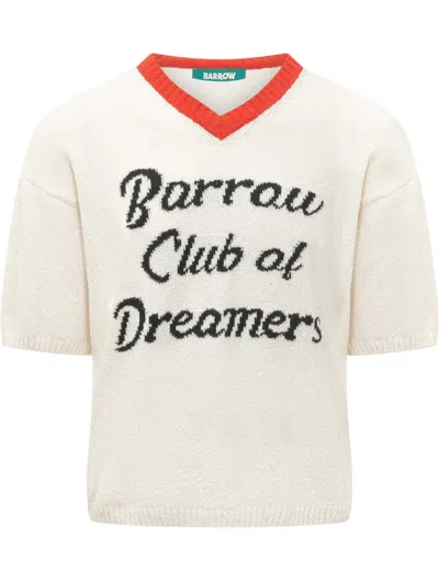 Barrow's White V Neck T-shirt