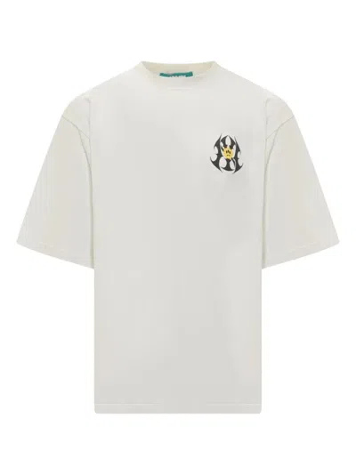 Barrow's Off White Crewneck Printed T-shirt