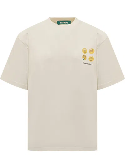 Barrow's Off White Graphic T-shirt In Neutral