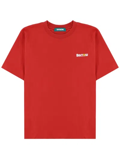Barrow's Red Logo Crew Neck T-shirt