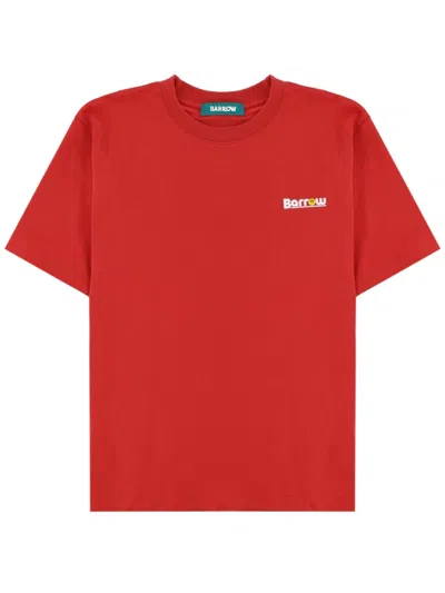 Barrow's Red Logo Crew Neck T-shirt