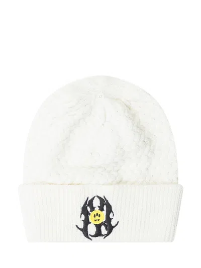 Barrow's White Logo Beanies Hat In Transparent
