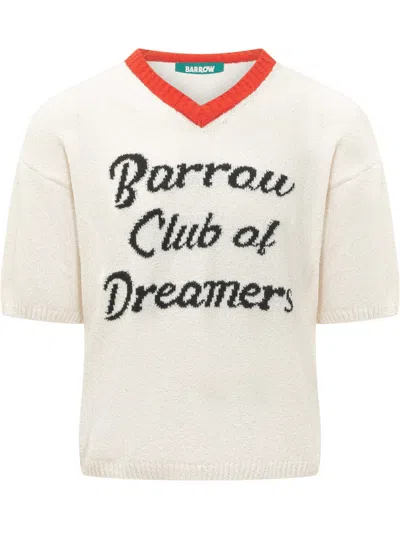 Barrow's White V Neck T-shirt