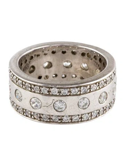 Pre-owned Barry Brinker Crystal Eternity Band In Multi