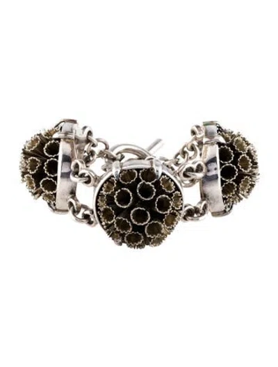 Pre-owned Barry Brinker Station Link Bracelet, 6.75" In Multi